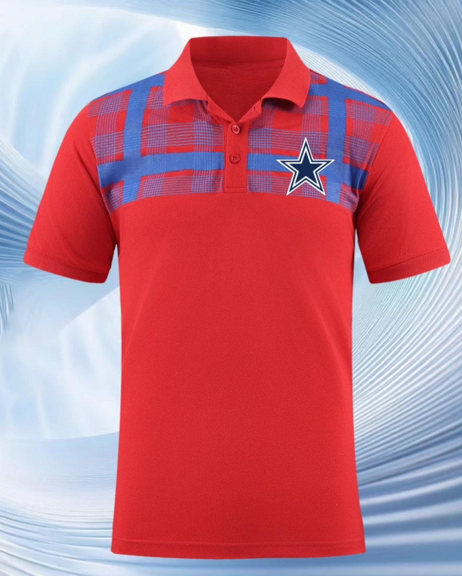 Dallas Cowboys red Men 2025 NFL polo T shirt